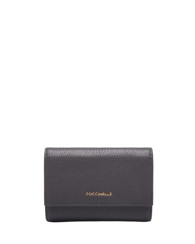 Coccinelle - Portafoglio donna con tasca porta monete in pelle Metallic Soft