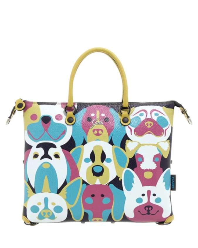 Gabs - Borsa trasformabile Tg L Holiday in pelle con stampa animali Bull Black