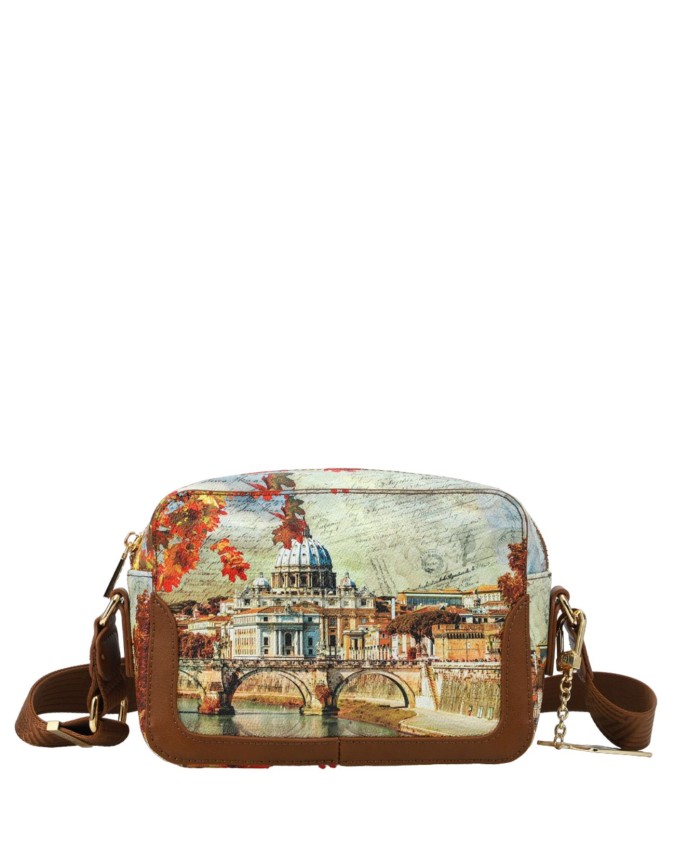 Ynot - Borsa camera bag in ecopelle stampata City Life