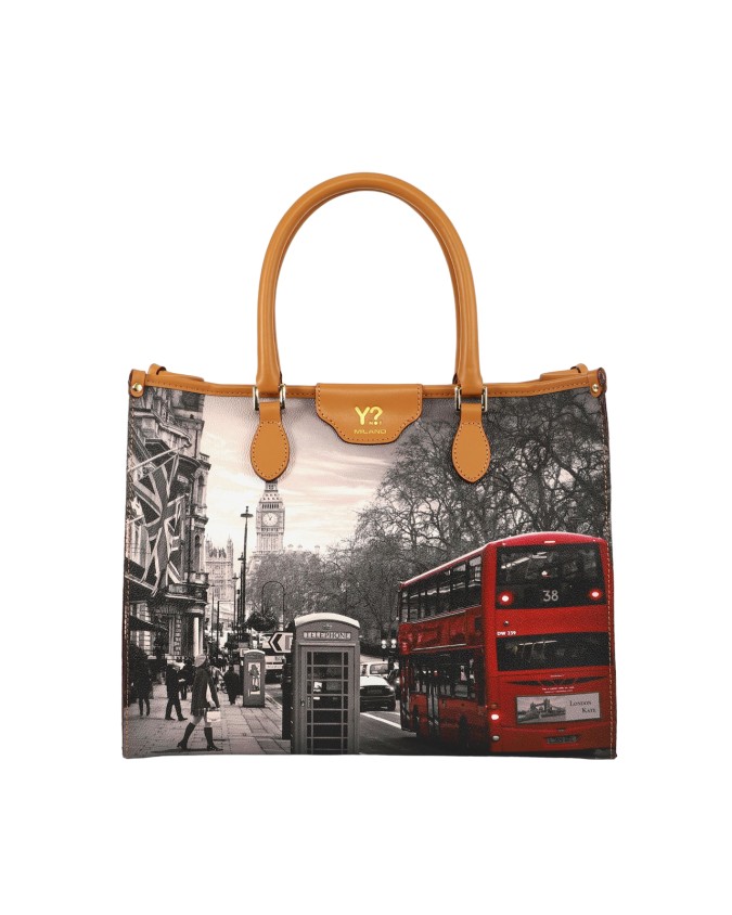 Ynot - Borsa shopping squadrata in ecopelle Elegance