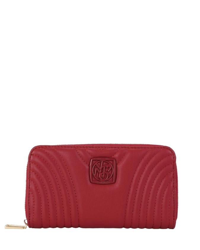 Ynot - Portafoglio ziparound in ecopelle Stripe