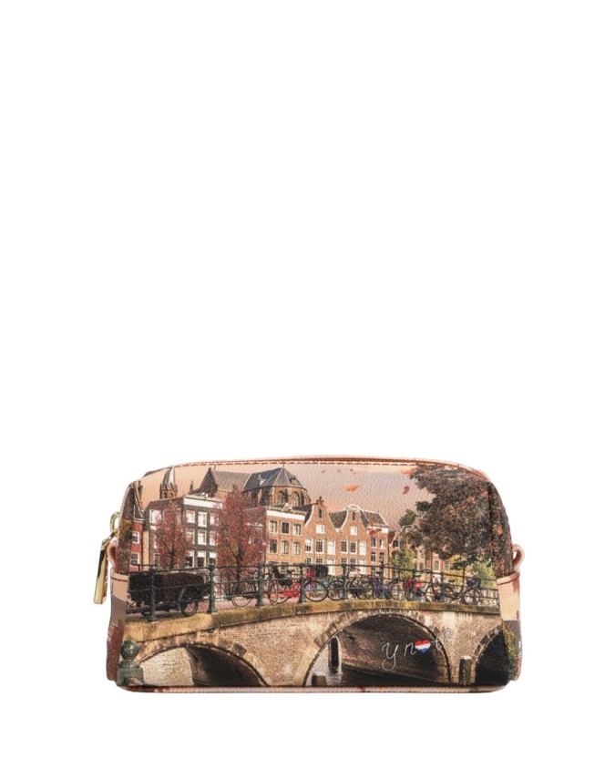 Ynot - Beauty case in ecopelle stampata Yesbag