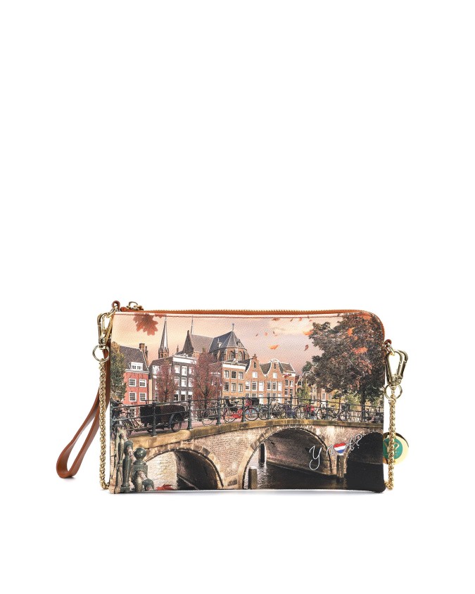 Ynot - Borsa piatta a tracolla in ecopelle Yesbag