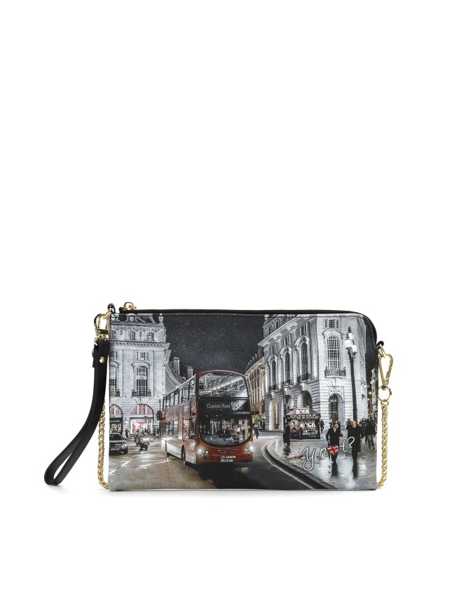 Ynot - Borsa piatta a tracolla in ecopelle Yesbag