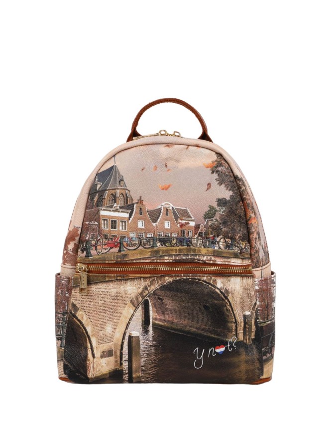 Ynot - Zaino donna medio in ecopelle stampata Yesbag