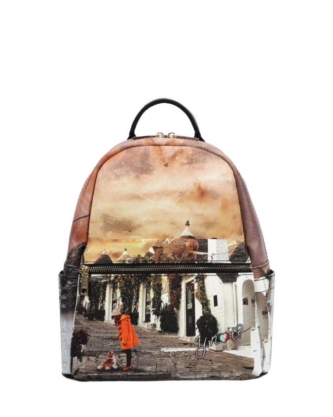Ynot - Zaino donna medio in ecopelle stampata Yesbag