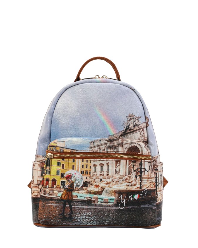 Ynot - Zaino donna medio in ecopelle stampata Yesbag