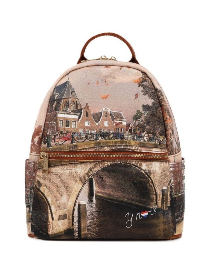 Ynot - Zaino donna grande in ecopelle stampata Yesbag