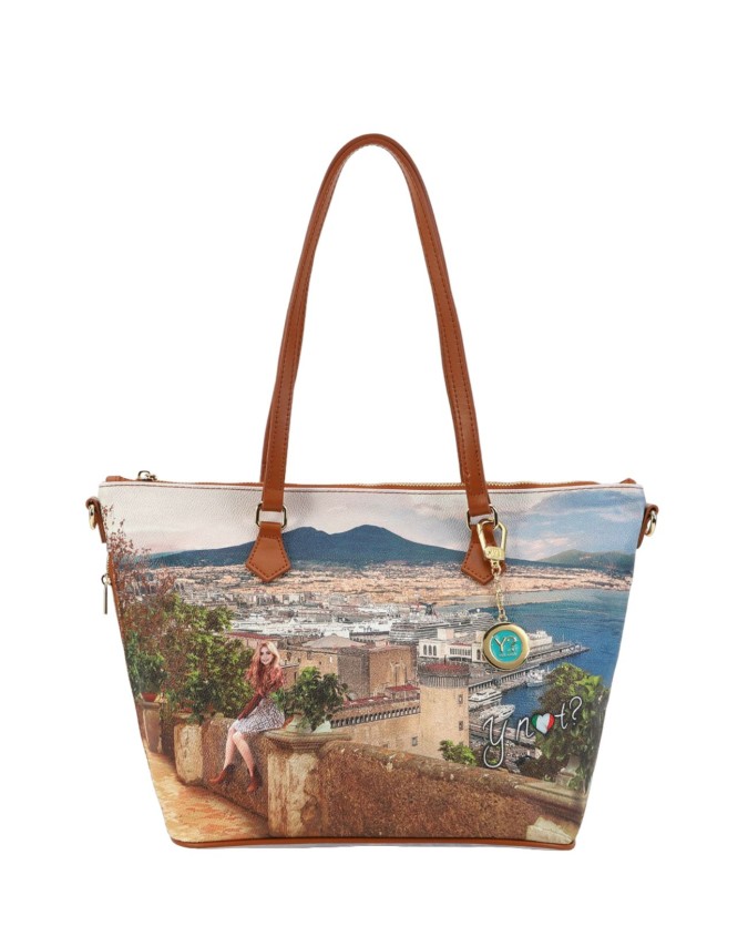 Ynot - Borsa shopping piccola in ecopelle stampata Yesbag