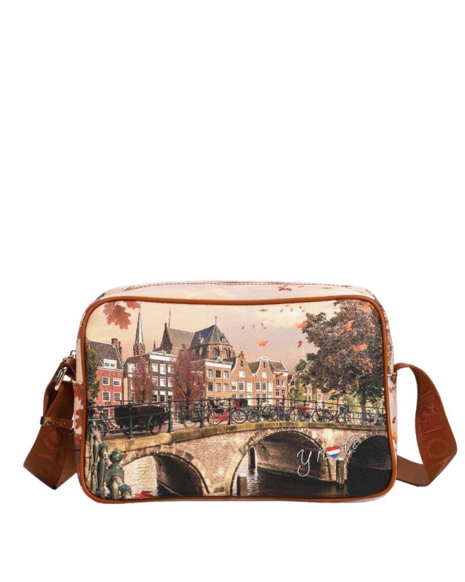 Ynot - Borsa a tracolla media camera bag in ecopelle stampata Yesbag