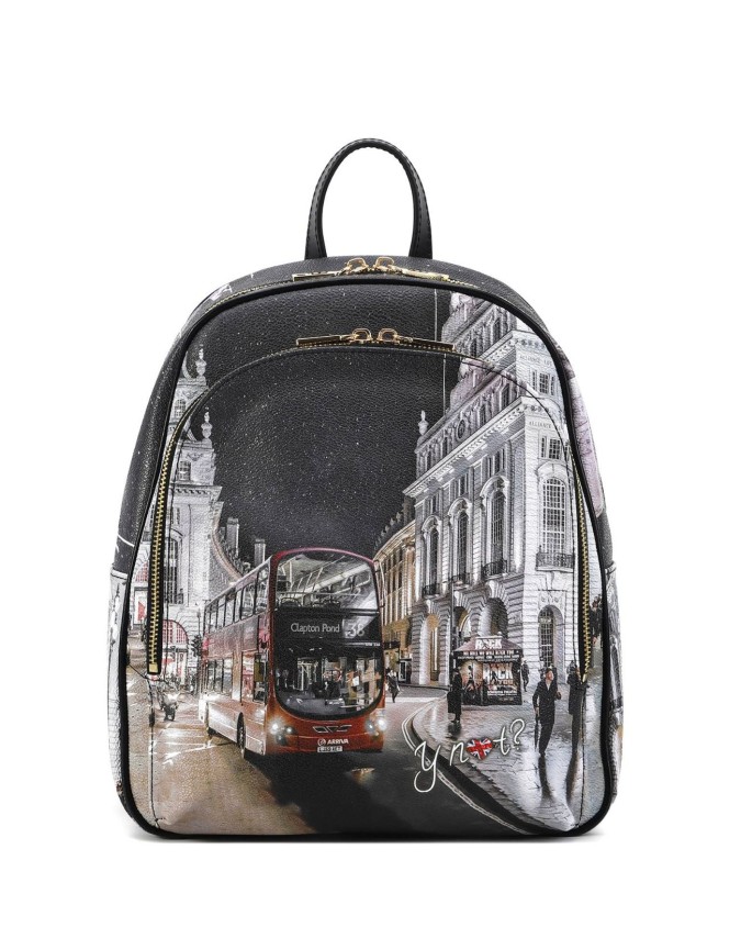 Ynot - Zaino donna grande in ecopelle stampata con tasca esterna Yesbag