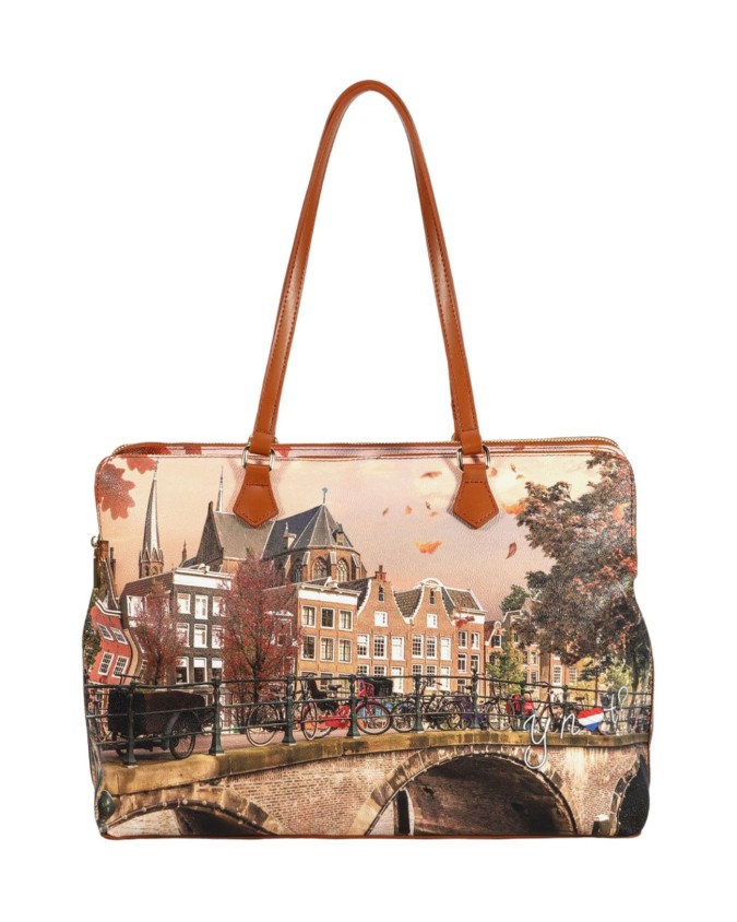 Ynot - Borsa Tote bag in ecopelle stampata Yesbag