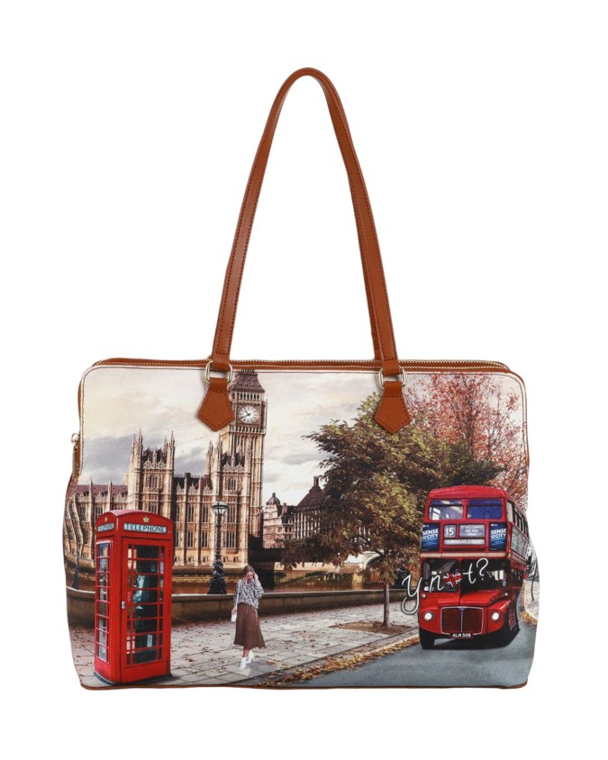 Ynot - Borsa Tote bag in ecopelle stampata Yesbag