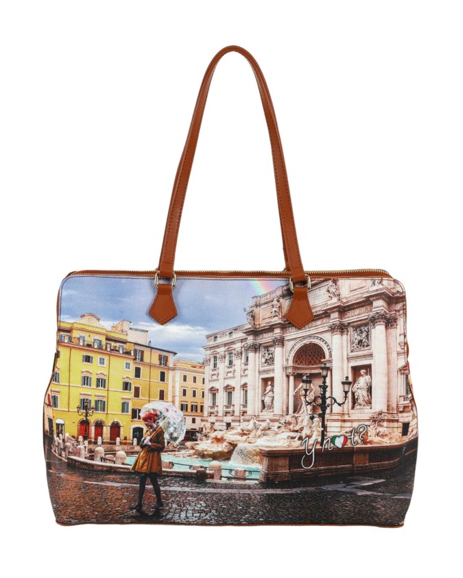 Ynot - Borsa Tote bag in ecopelle stampata Yesbag