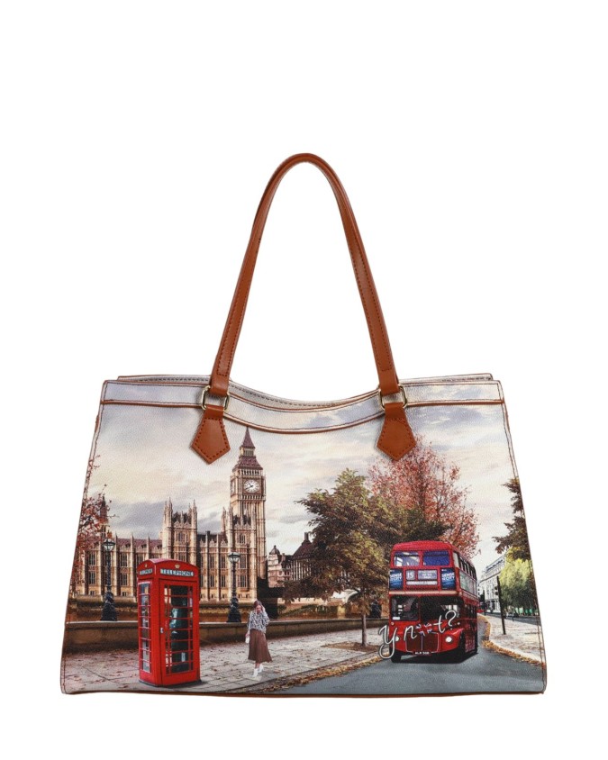Ynot - Borsa a spalla squadrata in ecopelle Yesbag