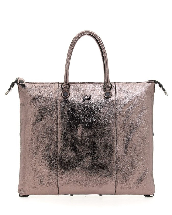 Gabs - Borsa piatta in pelle laminata Tg L Reflection Black