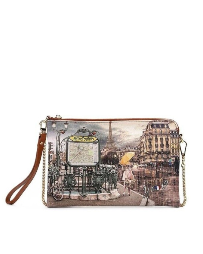 Ynot - Borsa piatta a tracolla in ecopelle Yesbag