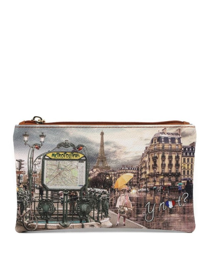 Ynot - Bustina media in ecopelle stampata Yesbag