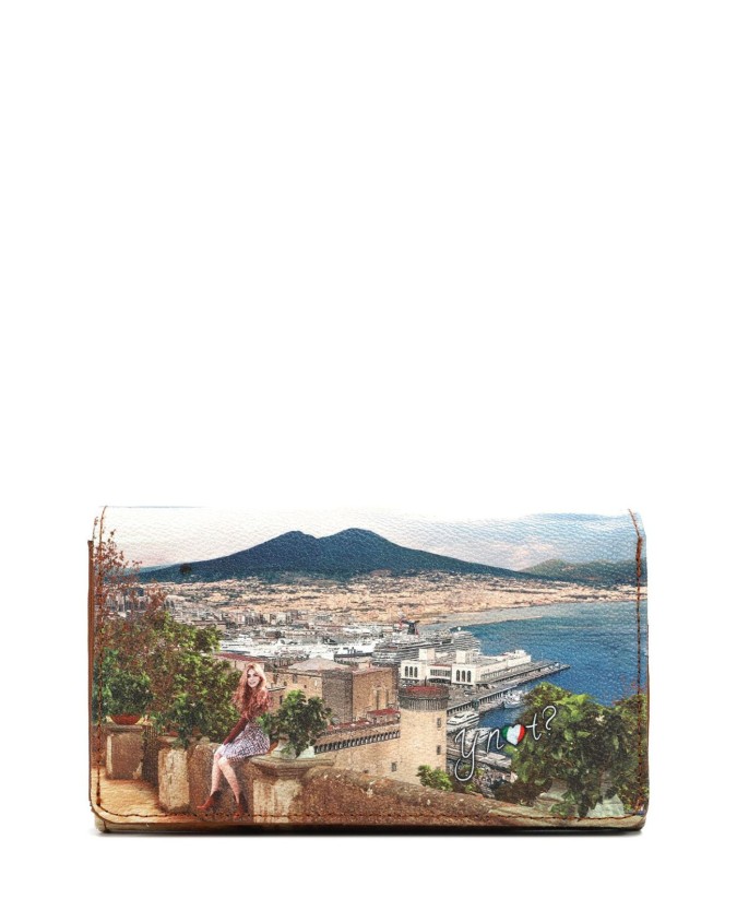 Ynot - Portafoglio donna con patta in ecopelle stampata Yesbag