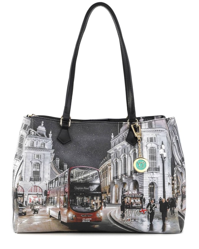 Ynot - Borsa Tote bag  grande in ecopelle stampata Yesbag