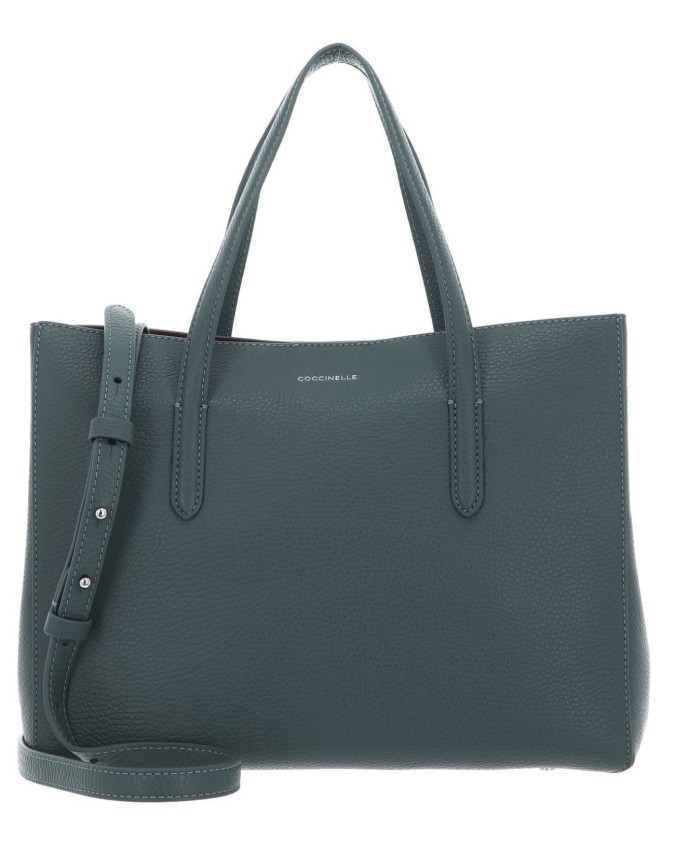 Coccinelle - Borsa shopping in pelle con doppio manico Medium Swap