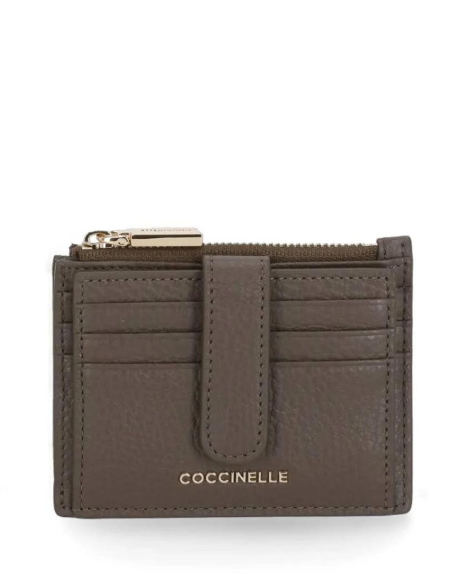 Coccinelle - Porta carte di credito piccolo in pelle Metallic Soft
