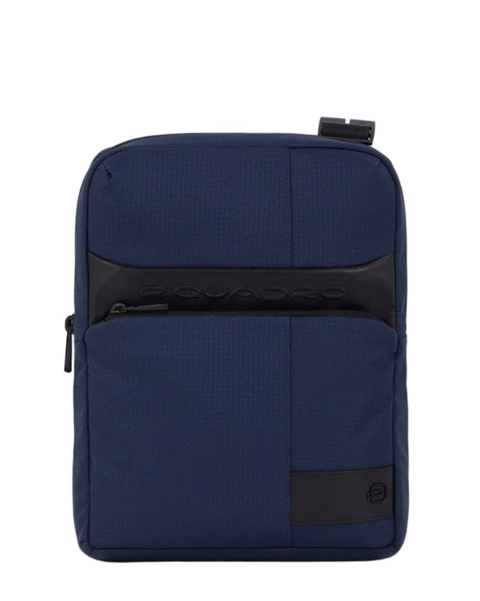 Piquadro - Borsello uomo porta iPad in pelle e tessuto