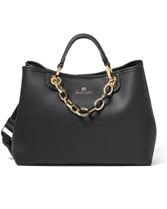 Braccialini - Borsa a mano con tracolla in ecopelle Beth