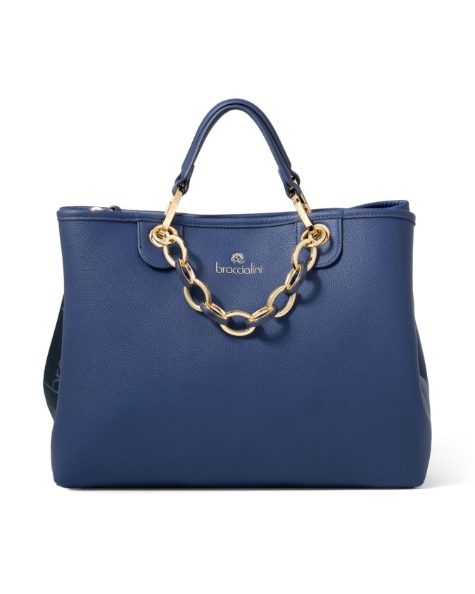 Braccialini - Borsa a mano con tracolla in ecopelle Beth