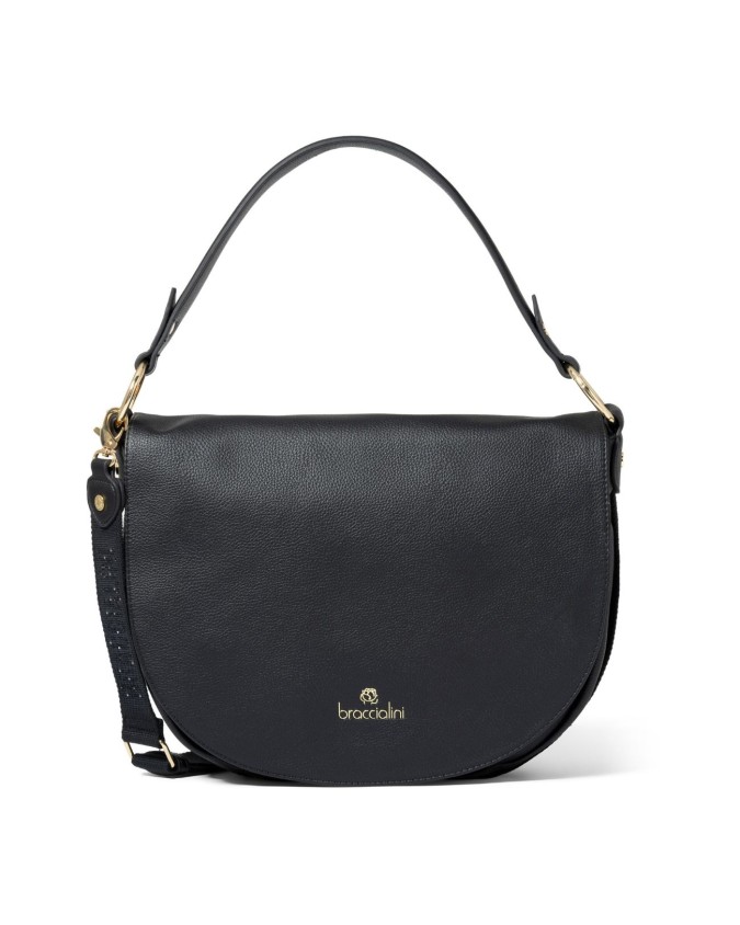 Braccialini - Borsa a spalla con tracolla in ecopelle Giselle