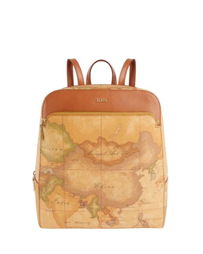 Alviero Martini Prima Classe - Zaino donna in tessuto stampa Geo Classic