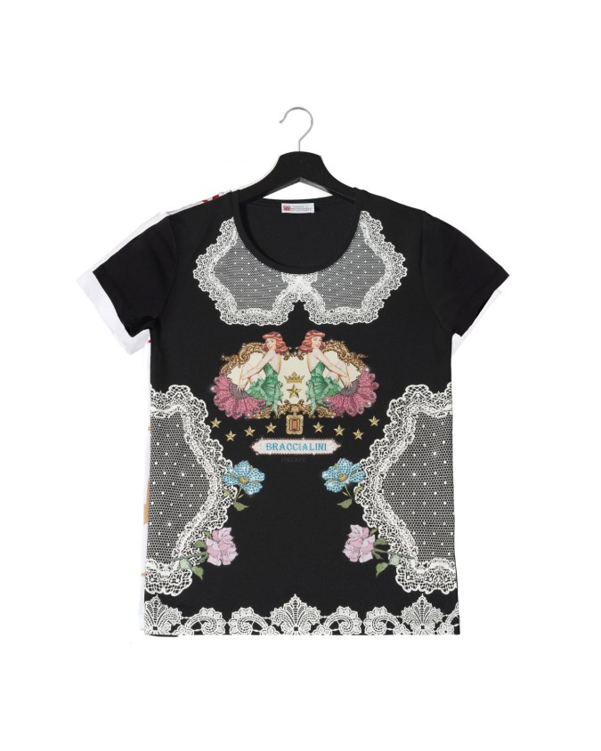 Braccialini - T-Shirt in misto cotone con stampa Pin Up Top Wear