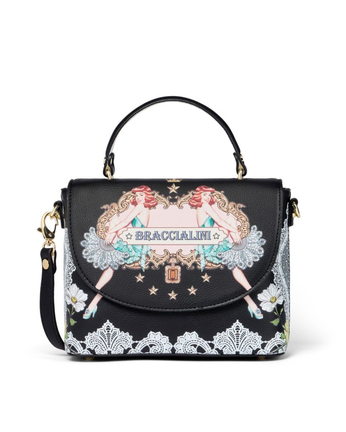 Braccialini - Borsa a mano piccola in ecopelle stampata Britney