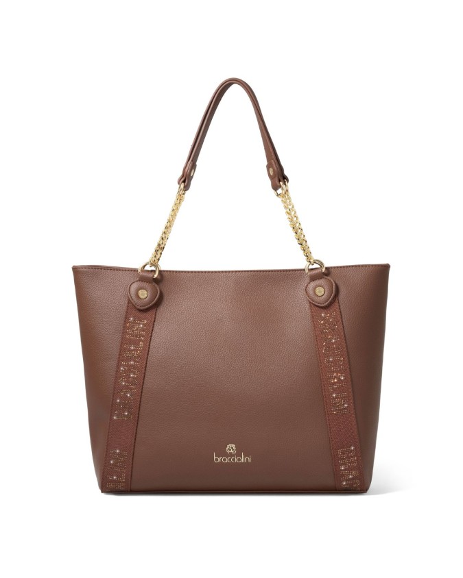 Braccialini - Borsa a spalla in ecopelle con doppio manico Giselle