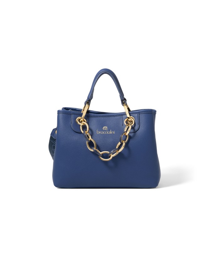 Braccialini - Borsa a mano media in ecopelle con catena Beth