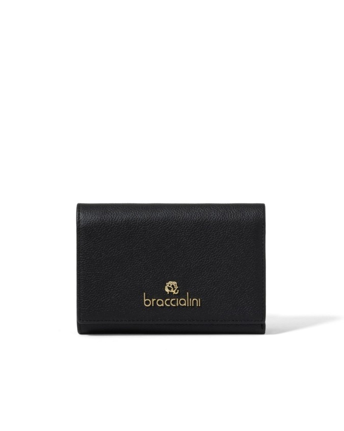 Braccialini - Portafoglio donna medio continental in pelle Basic