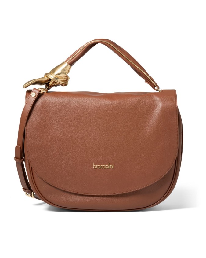 Braccialini - Borsa a mano con tracolla in pelle Greta