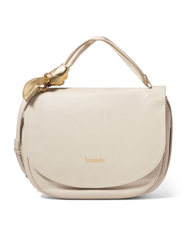 Braccialini - Borsa a mano con tracolla in pelle Greta