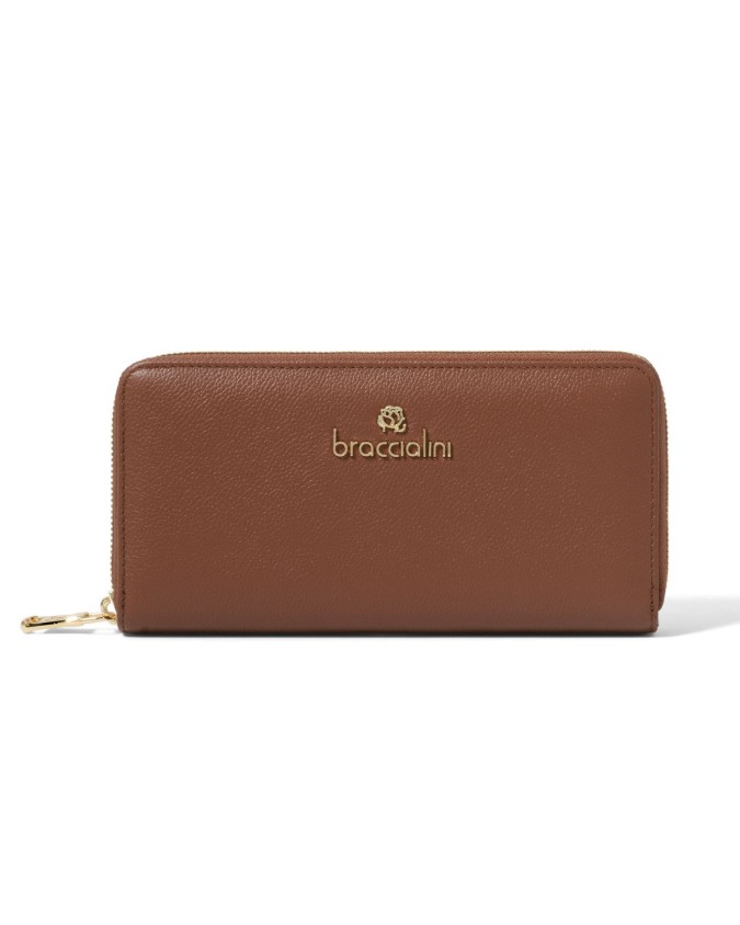 Braccialini - Portafoglio donna in pelle ziparound Basic