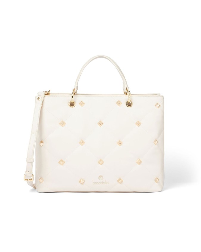 Braccialini - Borsa a mano con tracolla in ecopelle trapuntata Quilt