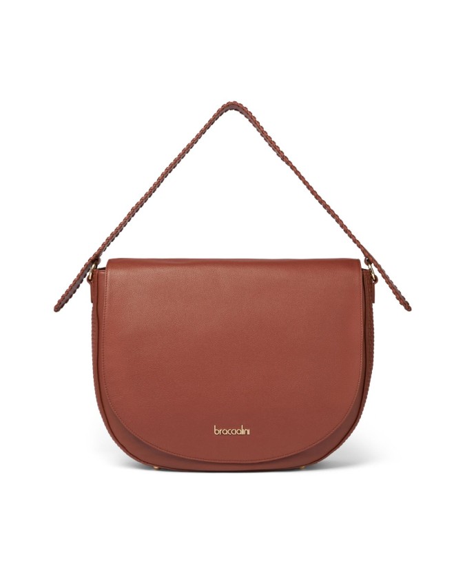 Braccialini - Borsa a spalla con patta in pelle Naomi