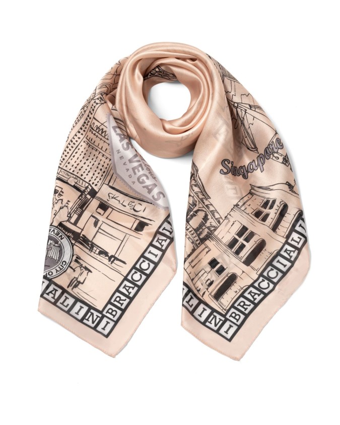 Braccialini - Foulard donna in poliestere stampa Città