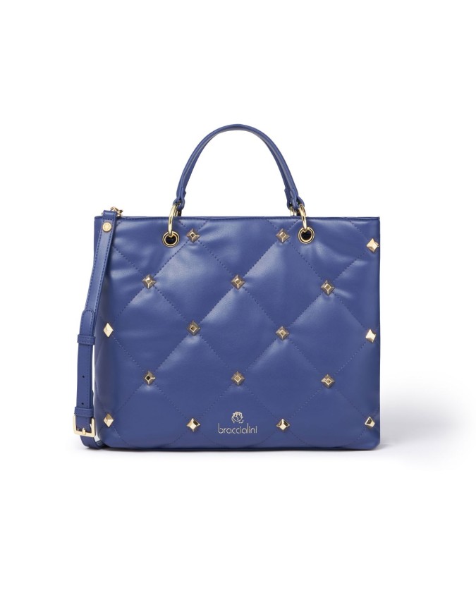 Braccialini - Borsa a mano con tracolla in ecopelle trapuntata Quilt