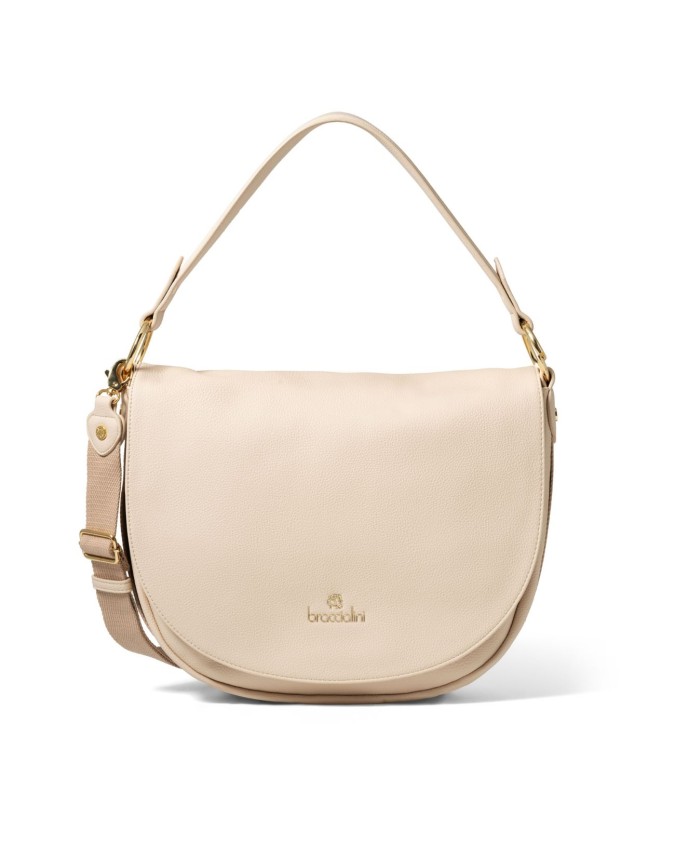 Braccialini - Borsa a spalla con tracolla in ecopelle Giselle