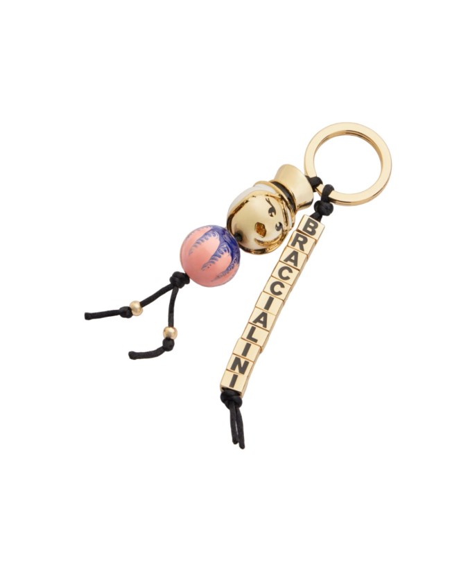 Braccialini - Portachiavi con ciondolo in acciaio rosa Gadget