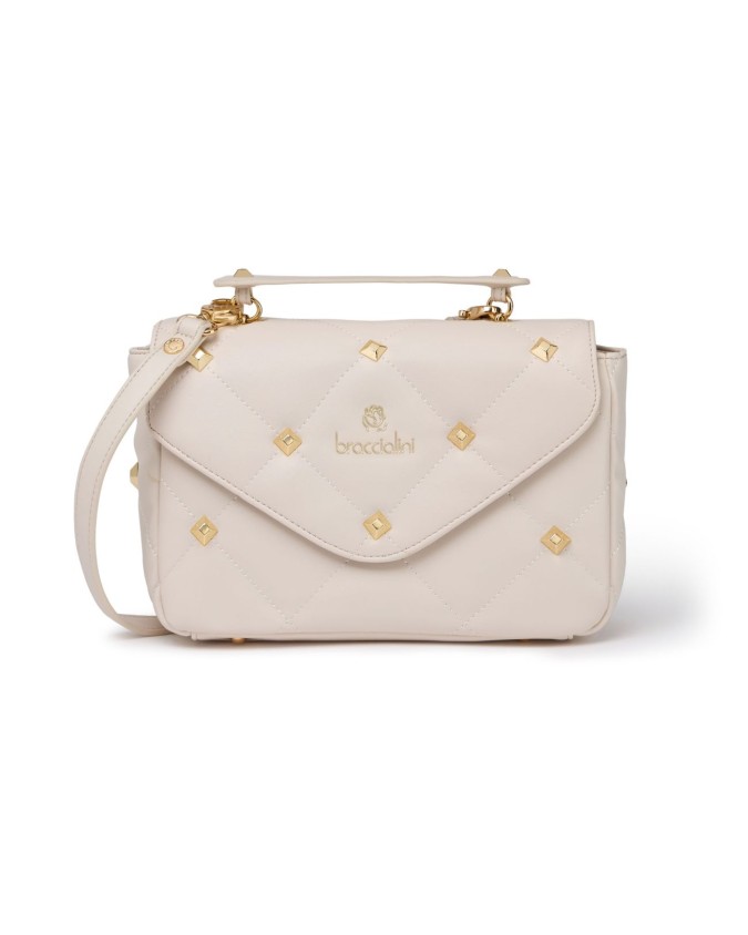 Braccialini - Borsa a mano con pattina in ecopelle trapuntata Quilt