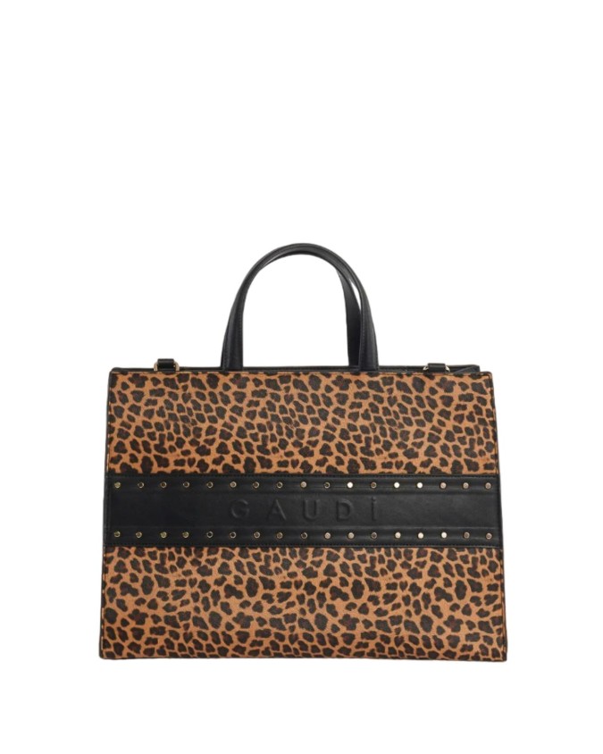 Gaudì - Borsa a mano con doppio manico in ecopelle animalier Ada