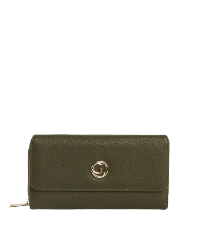 Gaudì - Portafoglio donna con patta e zip in ecopelle Amanda
