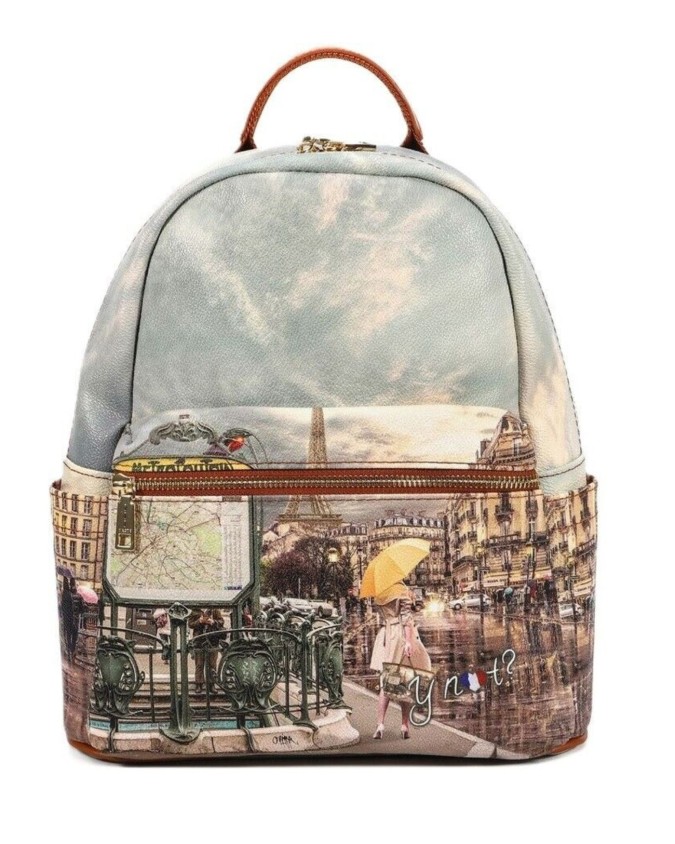 Ynot - Zaino donna grande in ecopelle stampata Yesbag