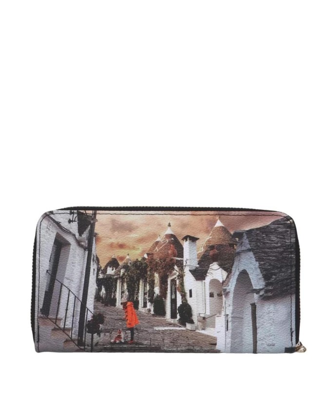 Ynot - Portafoglio in ecopelle stampata ziparound Yesbag